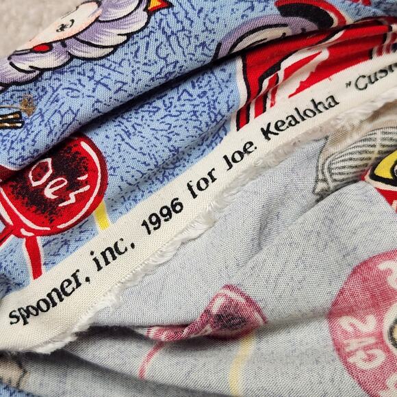 REYN SPOONER Hawaiian Shirt Mens Large Blue Classic Cars The Wonder Gas Route 66 - Picture 13 of 14